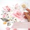 Pink Rose Hanging Vine Wall Decals – Floral Stickers for Nursery, Bedroom & Living Room, 14.17"x1.97"